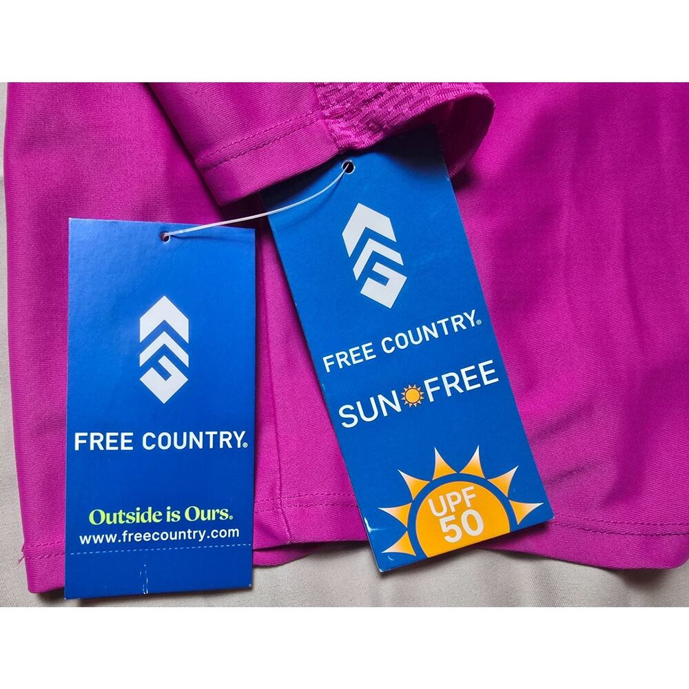 Free Country Magenta UPF 50 Active Pullover Women's Small NWT Stretch - Picture 8 of 8